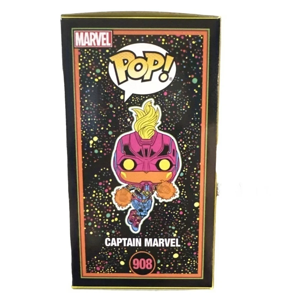 Funko Captain Marvel 908 Blacklight Bobble Head NIB Target Exclusive